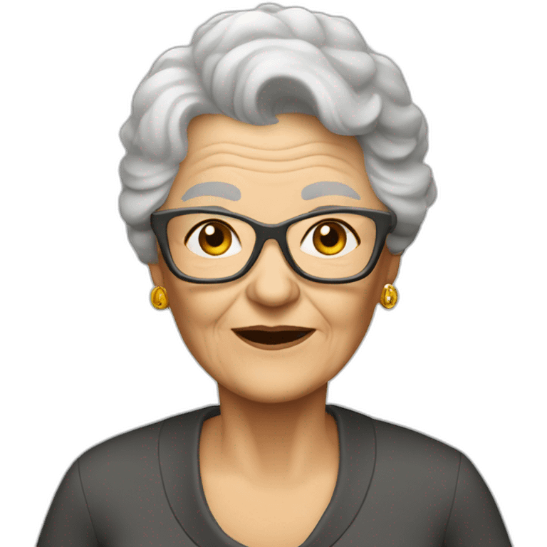 Granny in Lamborghini emoji