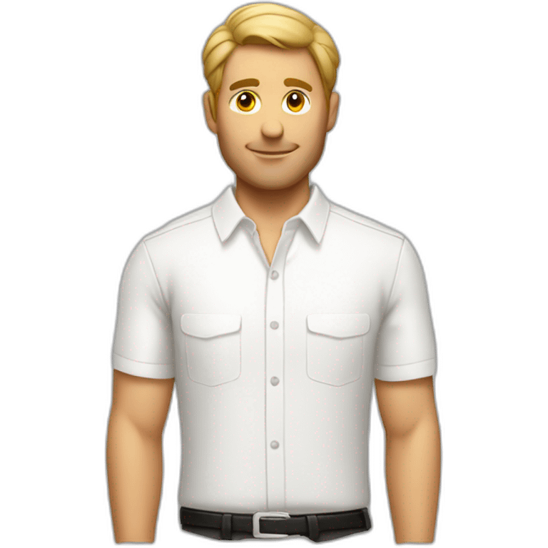 WHITE SHIRT MAN bar emoji