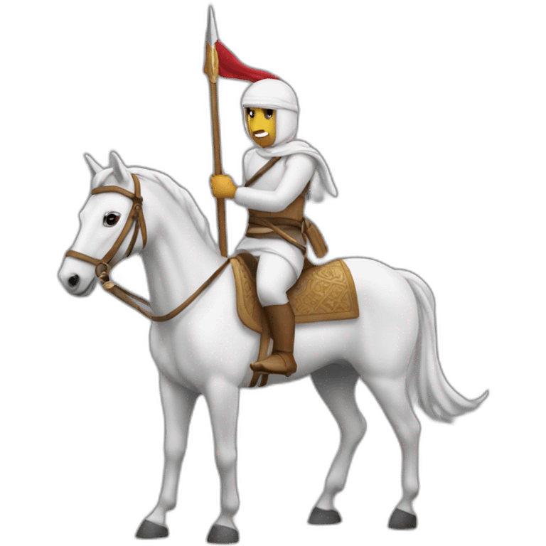 Arab horse rider with spear emoji