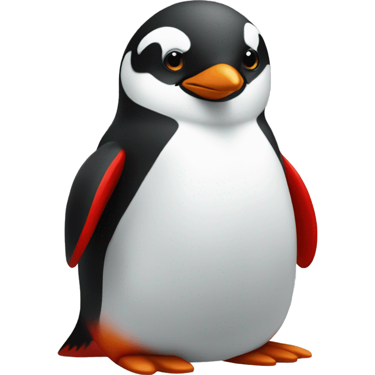 bright red pinguin emoji