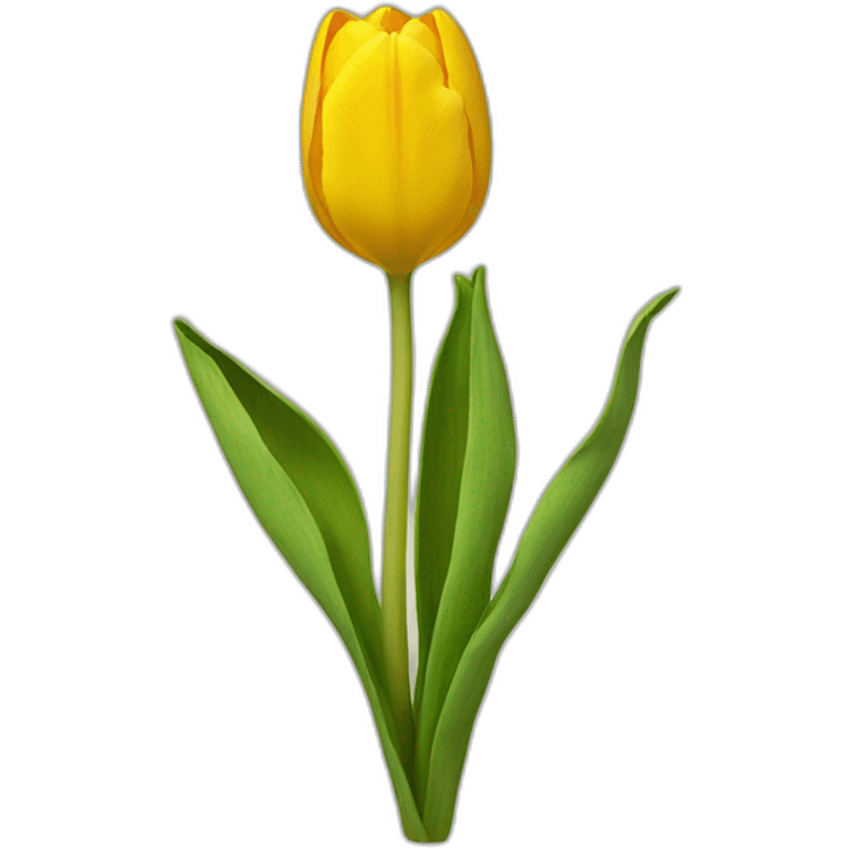 Yellow tulip  flower emoji