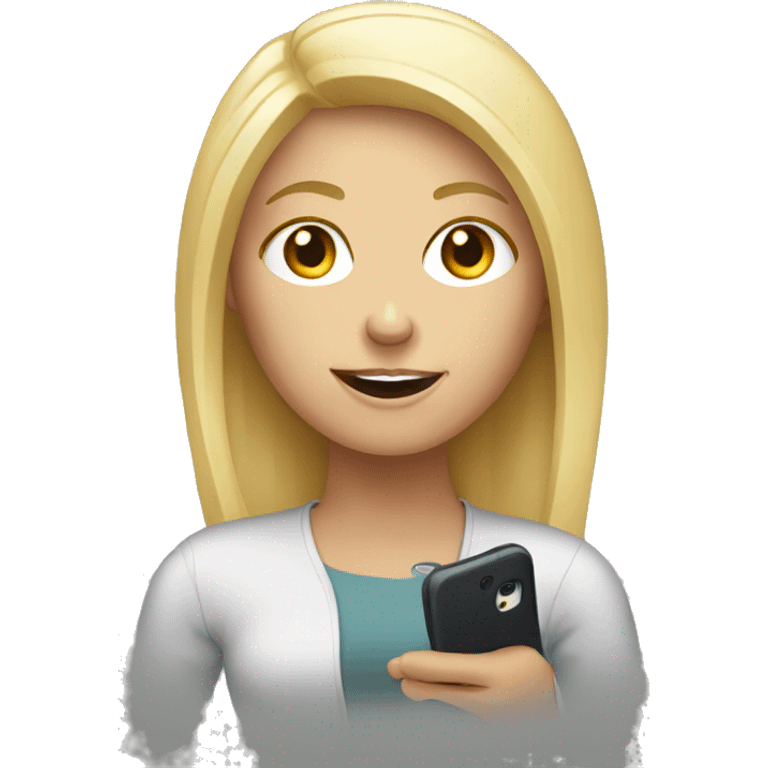 white women  with phone emoji