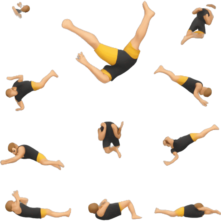 man doing backflip emoji