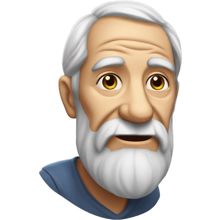 old man portrait with beard emoji