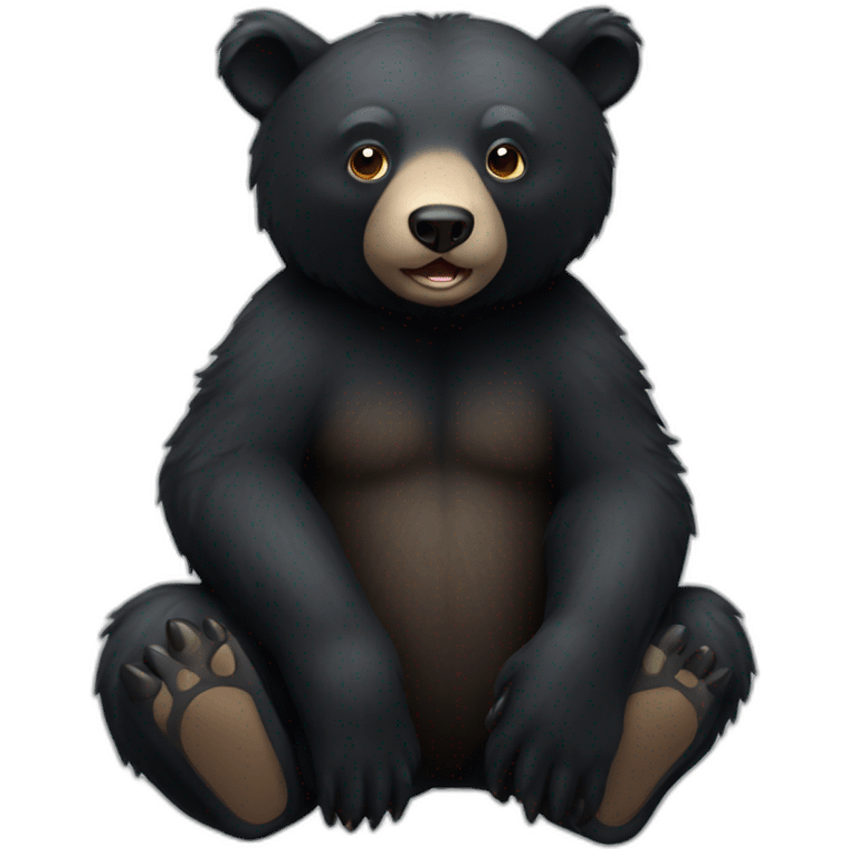 Realistic Black bear emoji