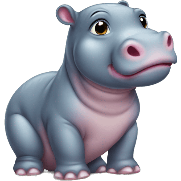 Baby hippo cute emoji