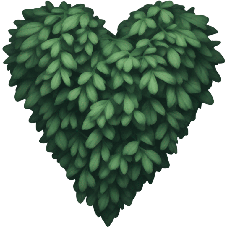 Dark evergreen heart emoji