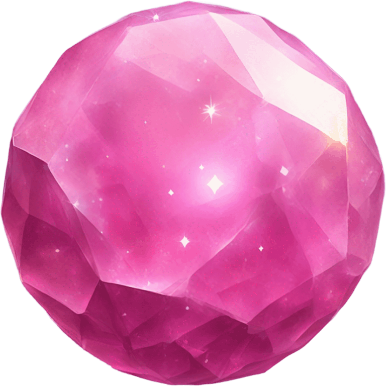 Pink crystallized moon  emoji