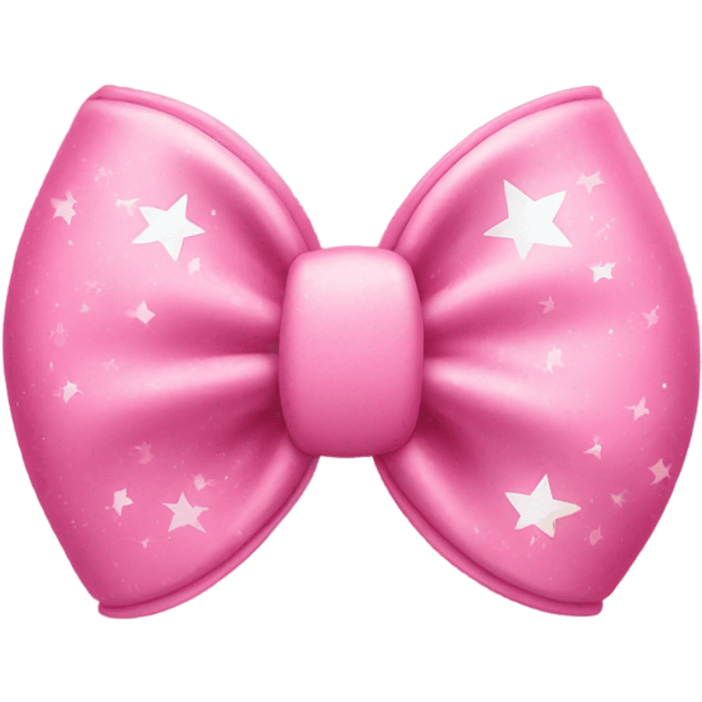 Pink bowknot with stars emoji