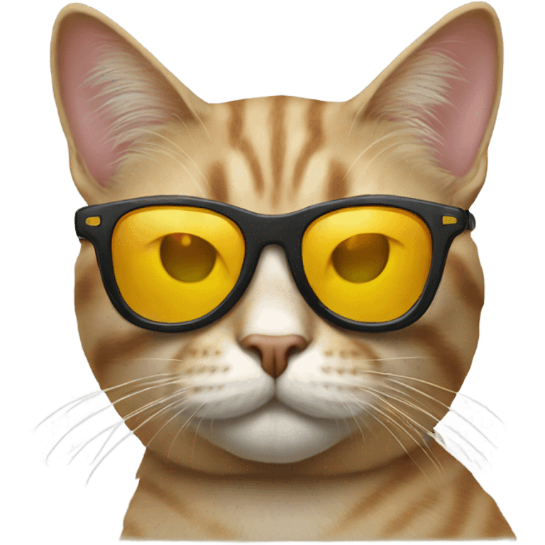 Realistic Cat with sunglasses emoji