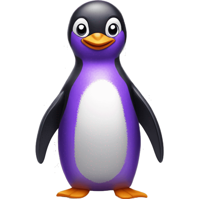 purple smiling penguin emoji