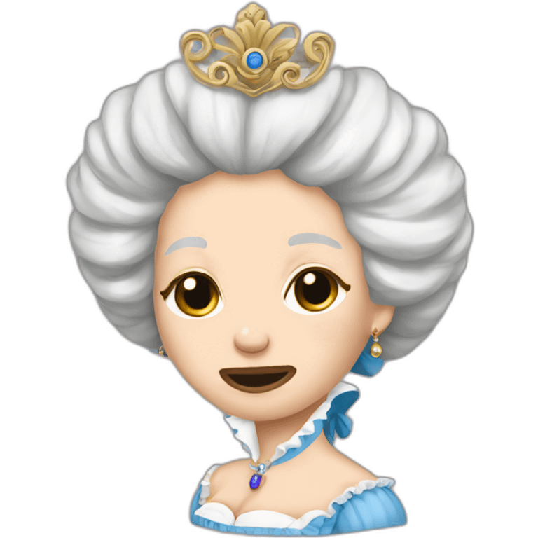 Marie Antoinette crying desperately emoji