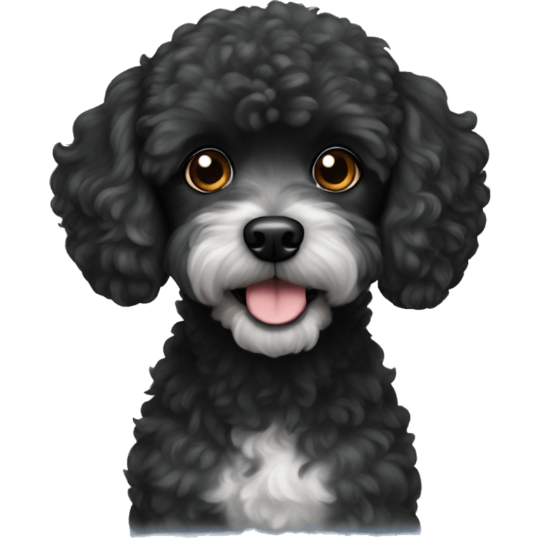 Small Black poodle mix emoji