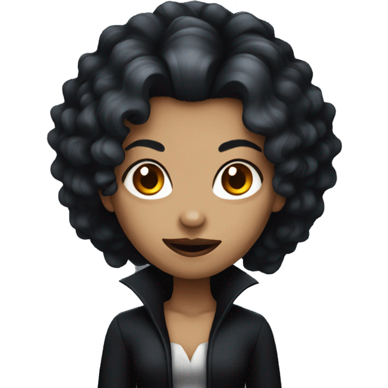 Female vampire with mixed black and pik hair emoji