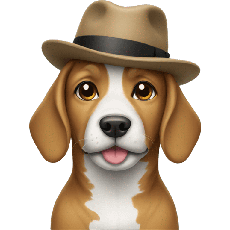 dog with a hat emoji