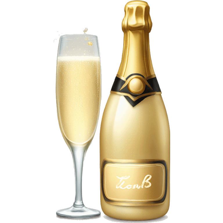 Champagne with a bow emoji