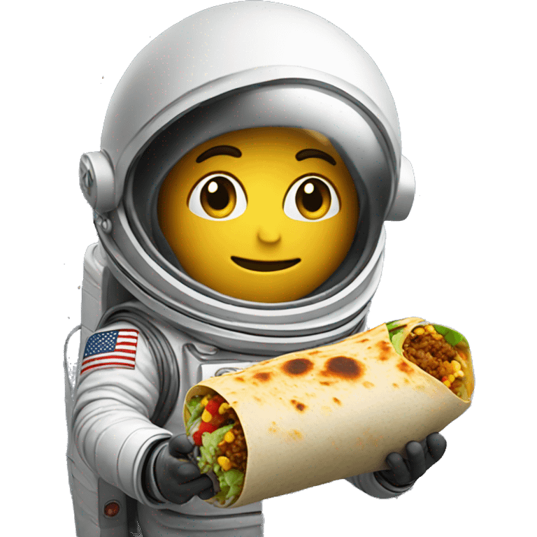 Spaceman with burrito  emoji