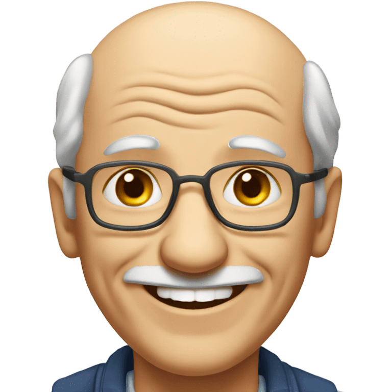 smiling old man portrait emoji