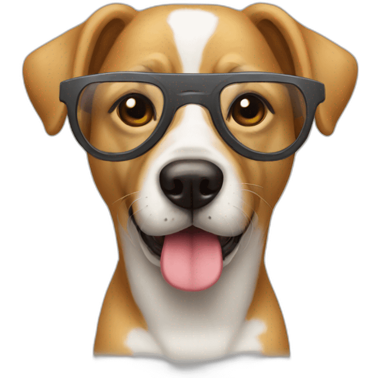 Chien avec lunette  emoji