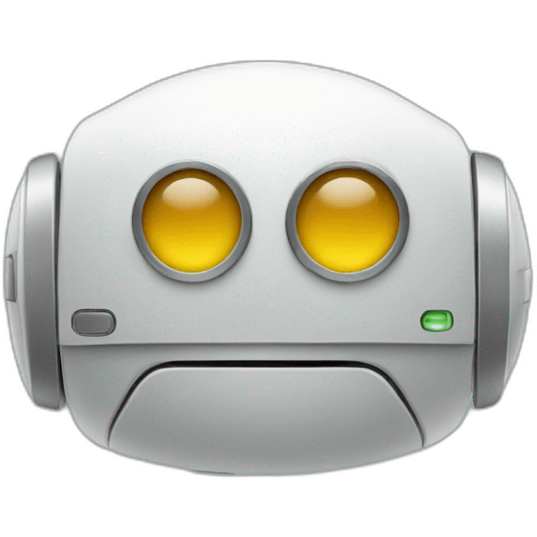 sleeping robot with human eyes emoji