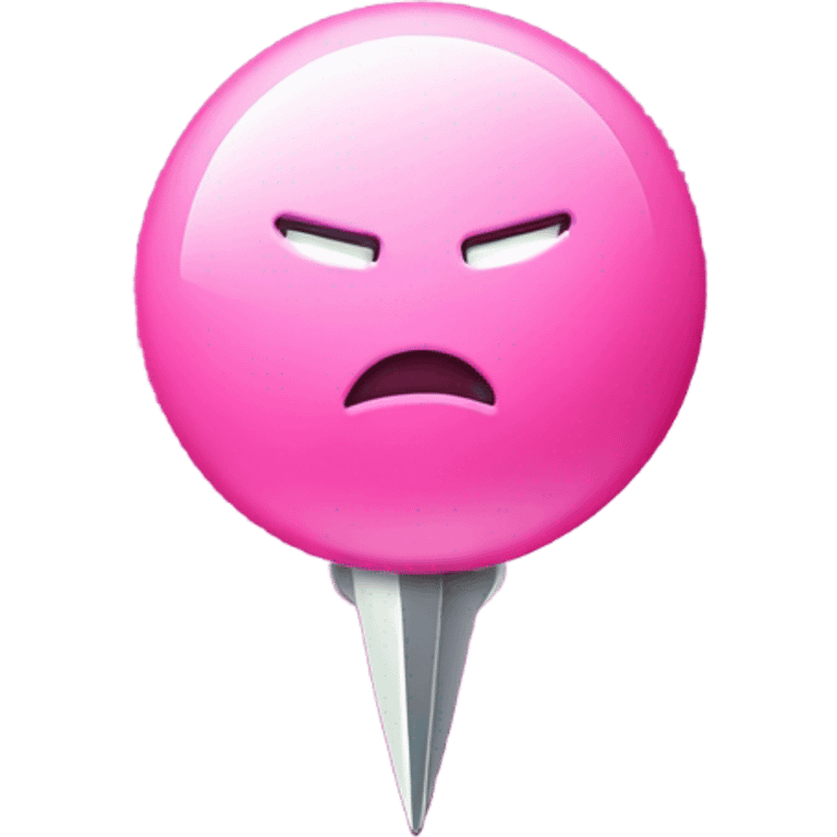 Pink push pin emoji