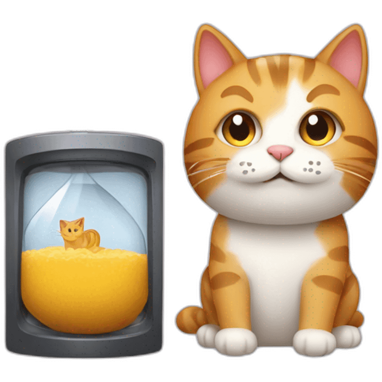 five minute timer and cat emoji