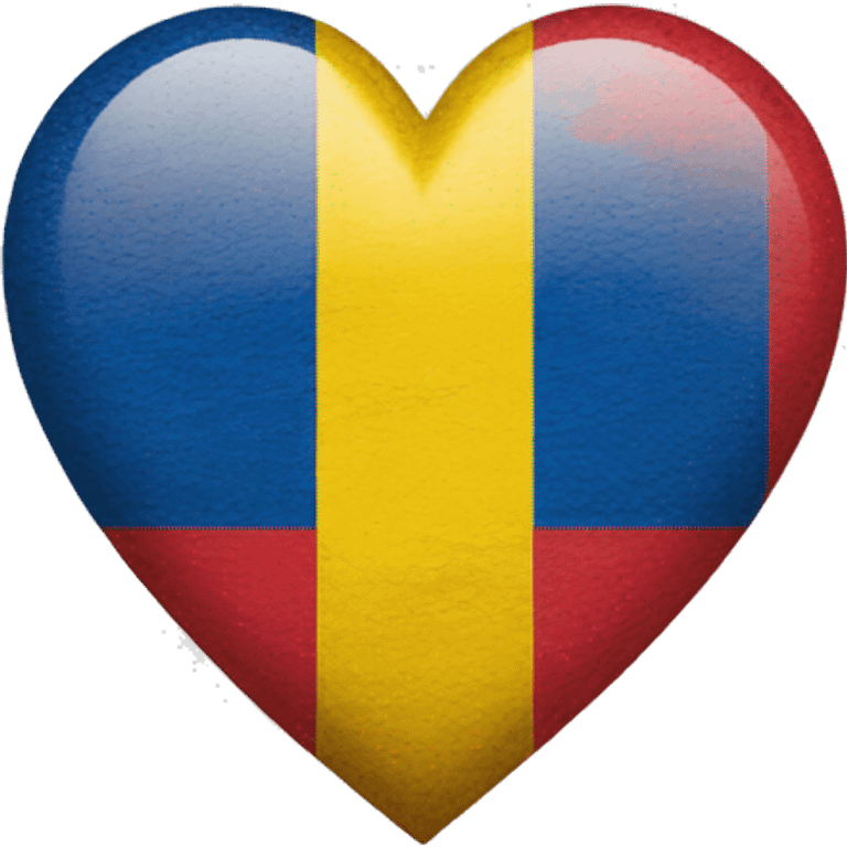 Romanian flag in the heart emoji