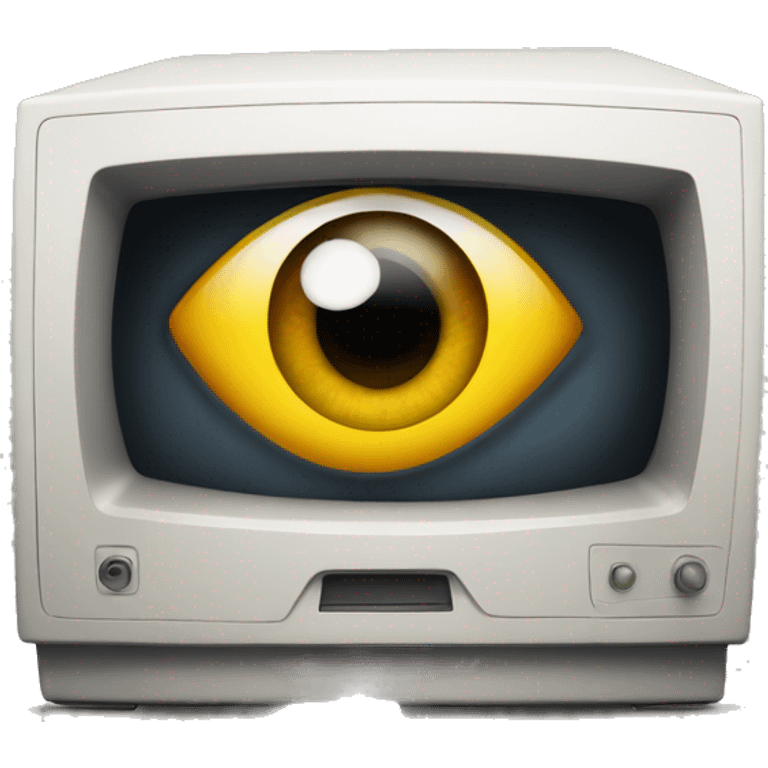 a tv with an eye emoji