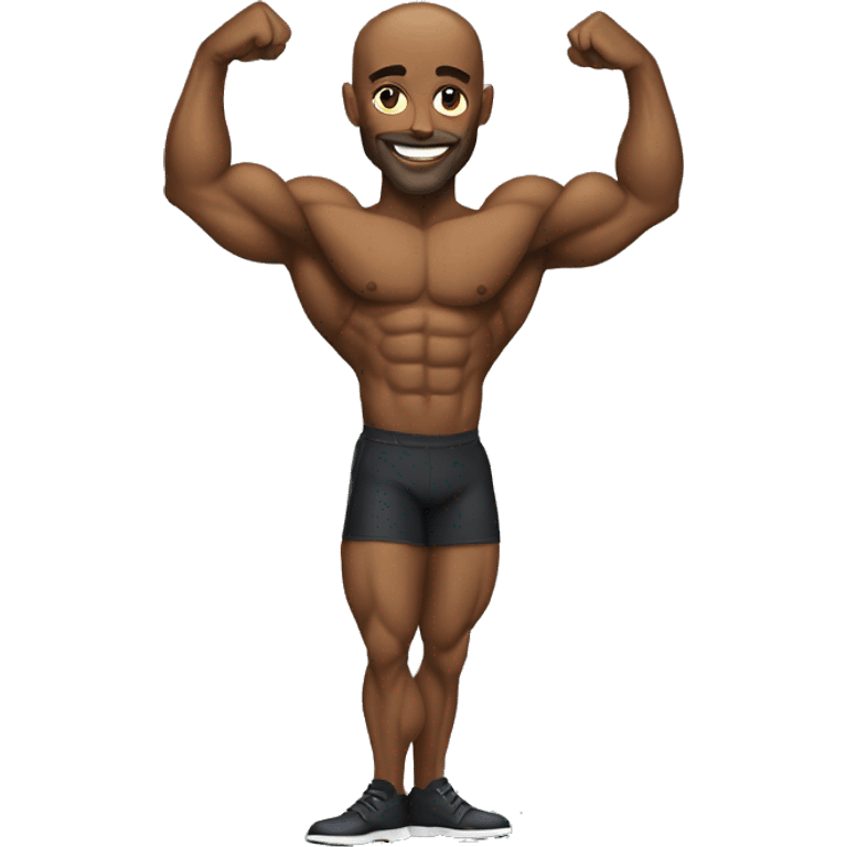 bodybuilder with skinny legs emoji