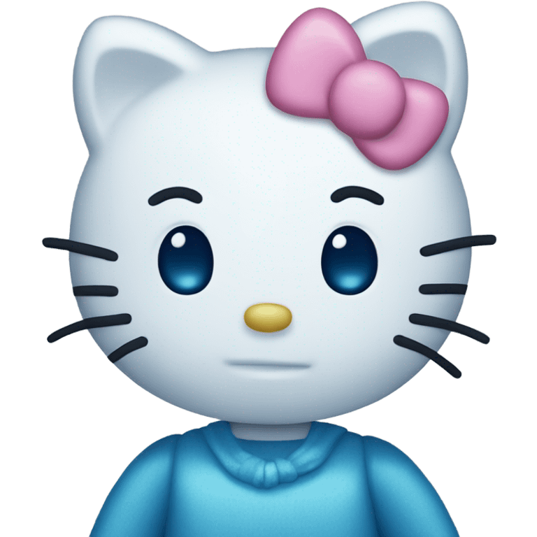 Blue hello kitty emoji