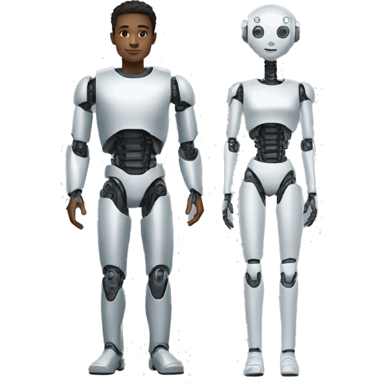 human and robot  emoji