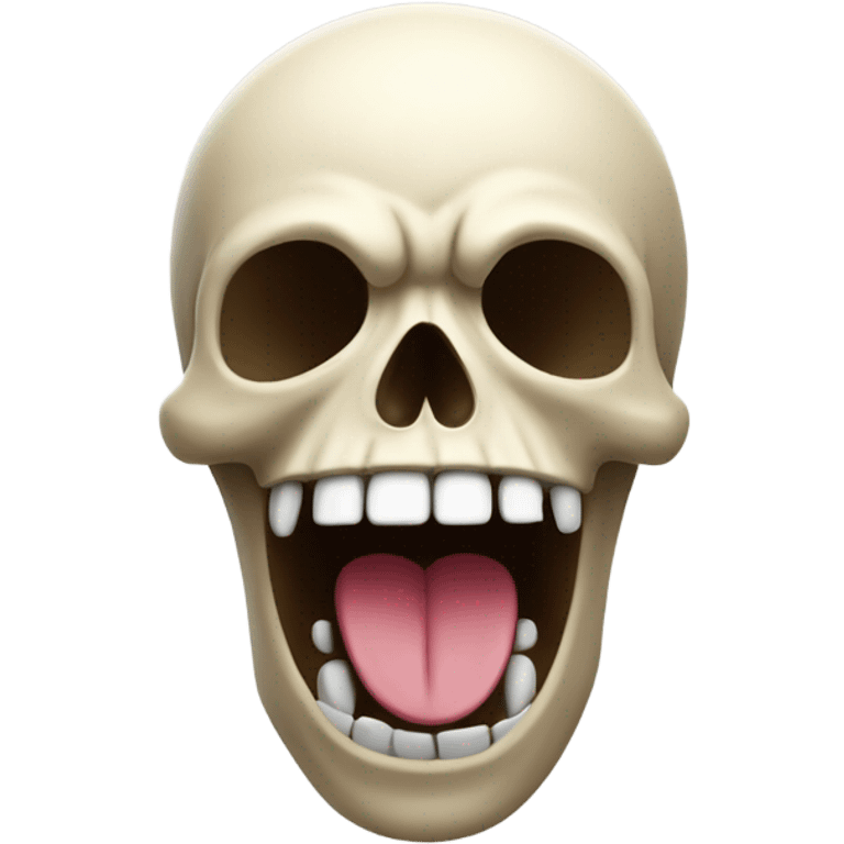 Skull with tongue out emoji