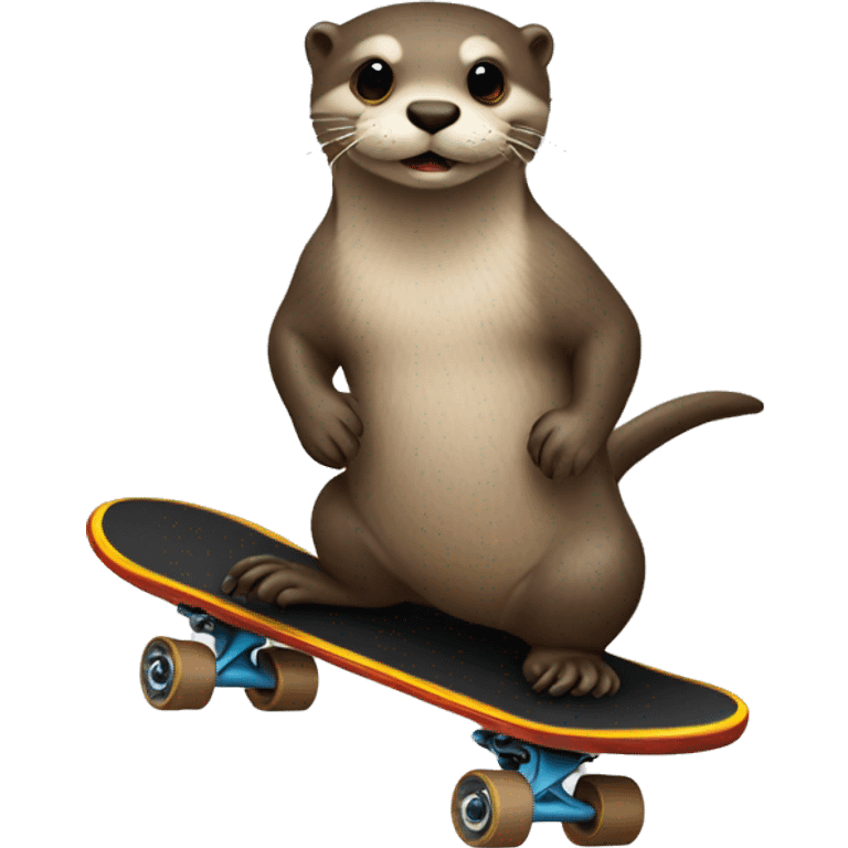 Otter on a skateboard emoji