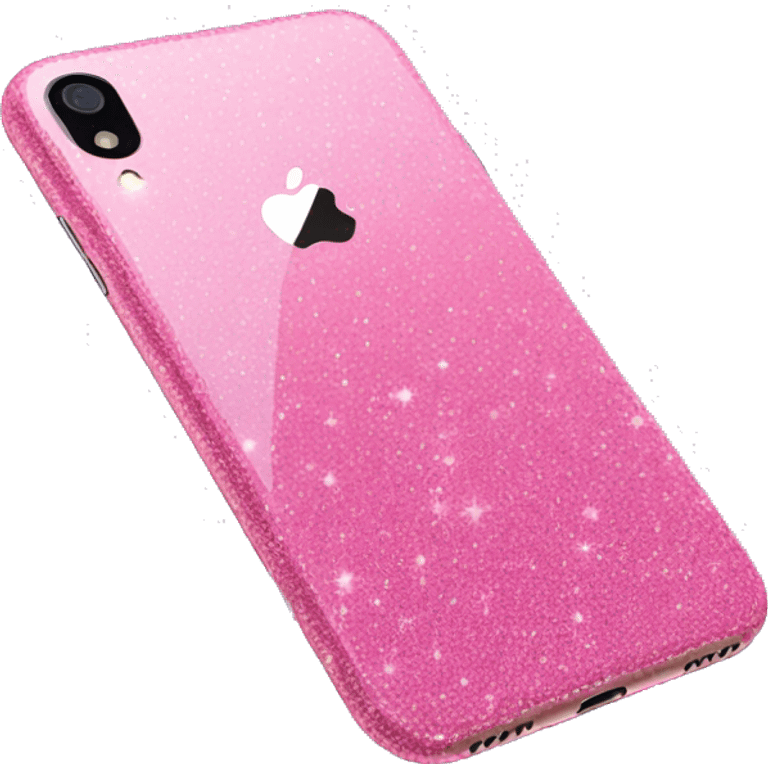 Pink glitter iPhone XR  emoji