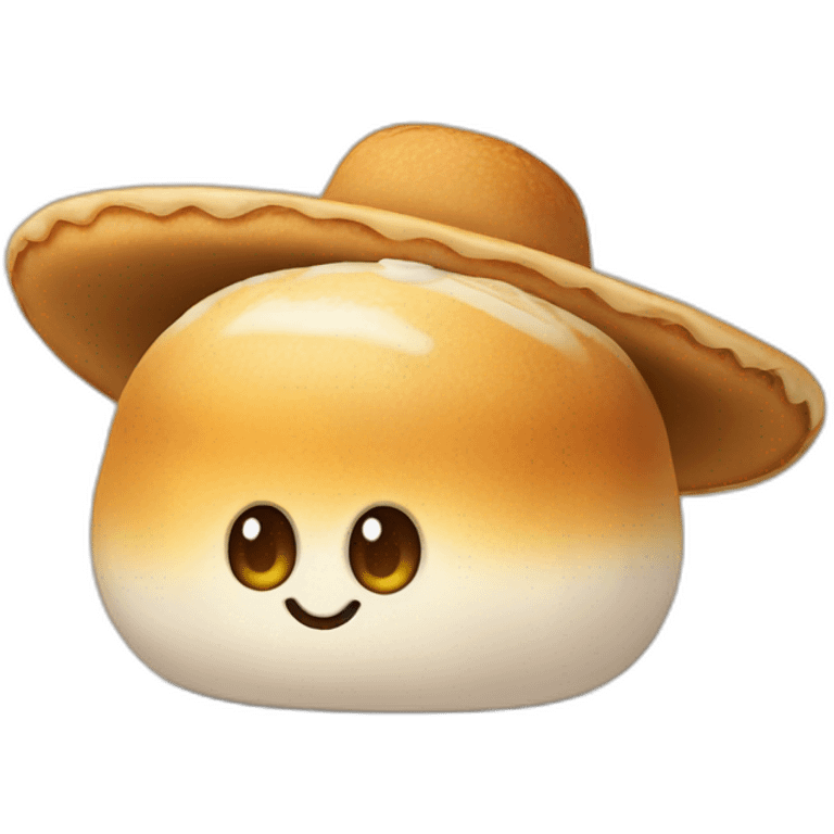 cinammon bun with a sombrero emoji