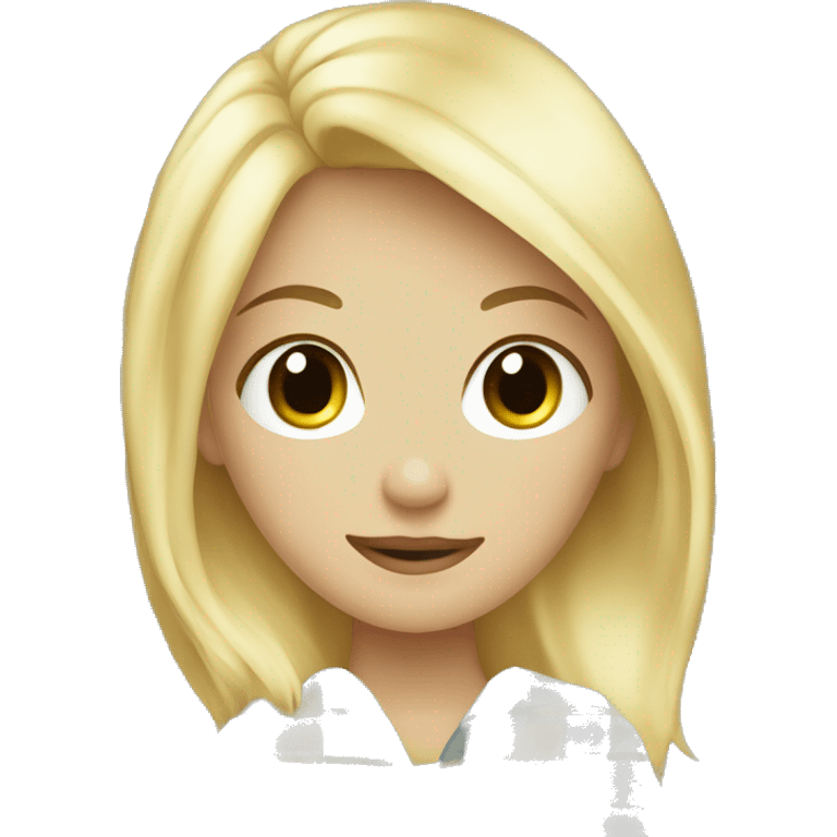 blond clean girl folded plaid blanket emoji