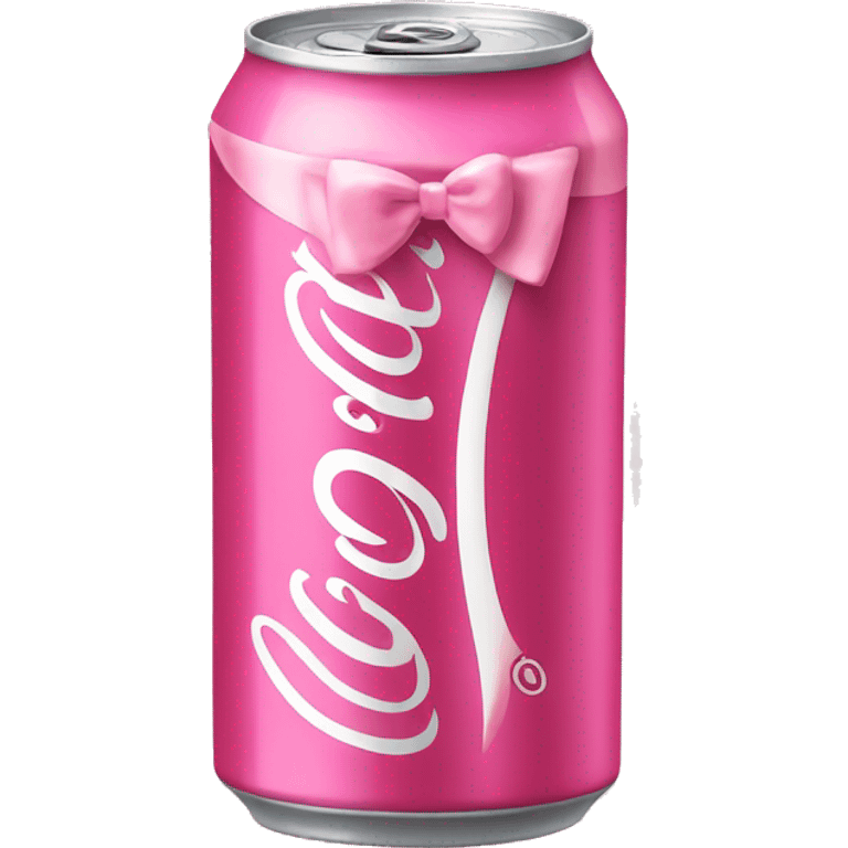 Pink Diet Coke can with pink bow emoji