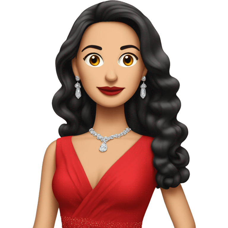 Isabel Díaz Ayuso in a luxurious red dress from a private party.  emoji