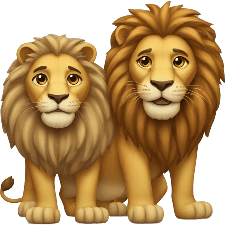 lion couple emoji