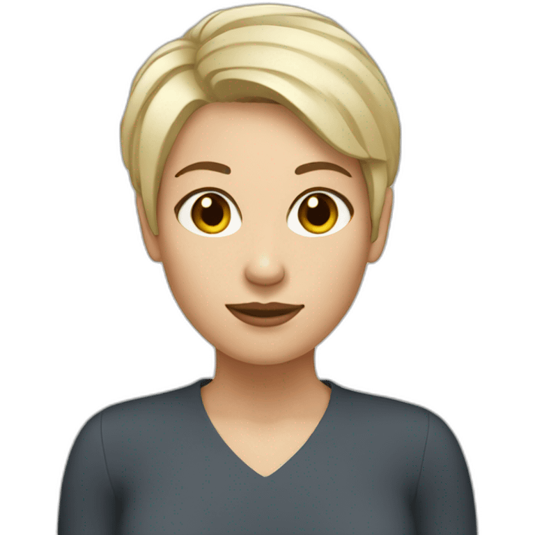 White Women with short hair emoji