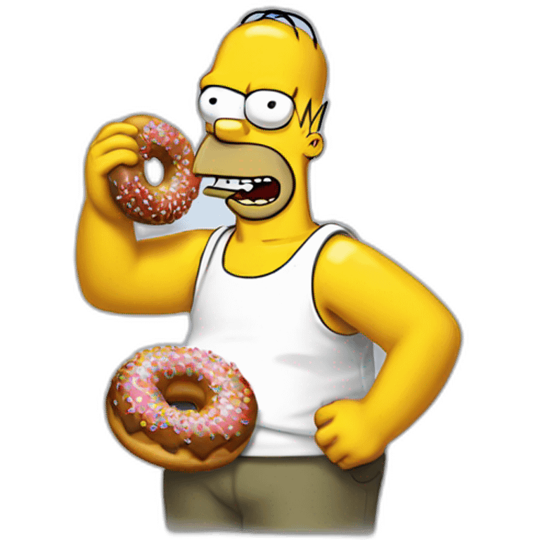 Homer Simpson avec un donnuts emoji