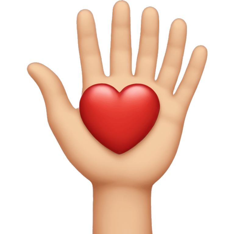 heart to hand emoji