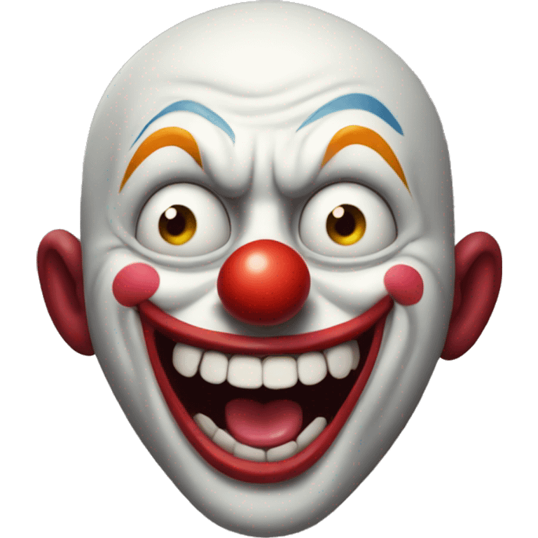 A freaky clown with his tongue out emoji