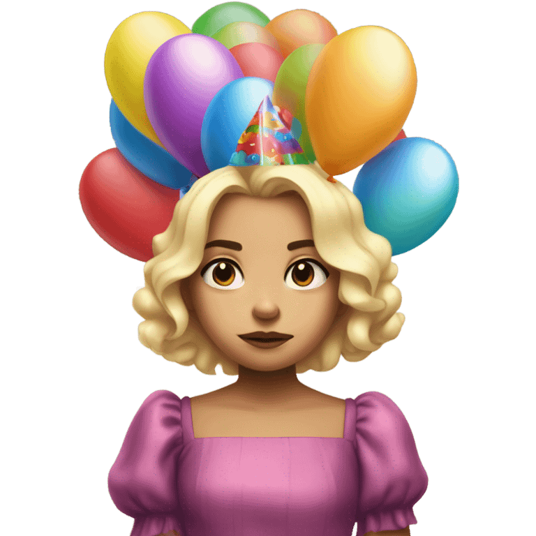 Angry birthday girl emoji