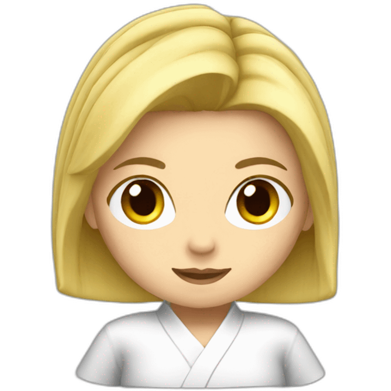 blonde karate girl emoji