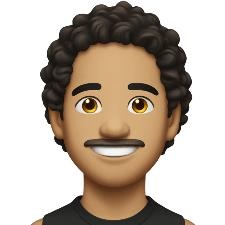 Anthony Ramos with facial hair smiling emoji