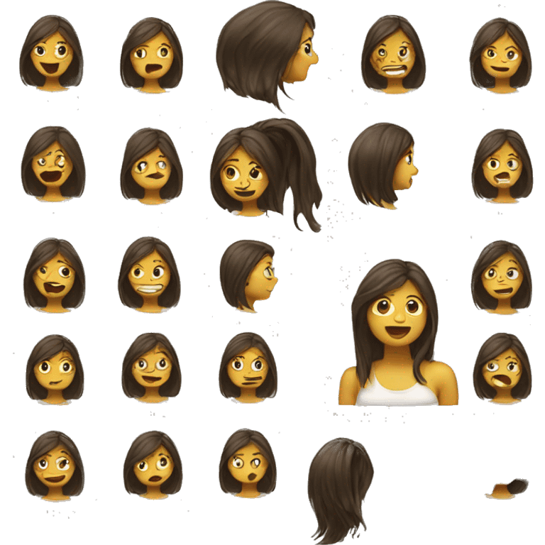 Hair flipping girl emoji