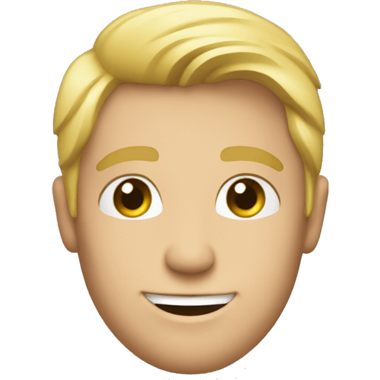 photo of blonde guy in black t shirt emoji