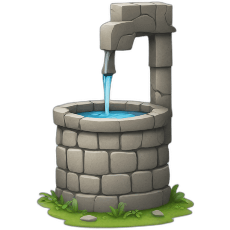 a water well made out of stone emoji