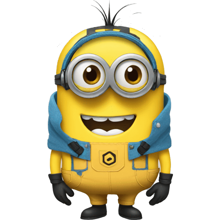 minions with headphh showing emoji